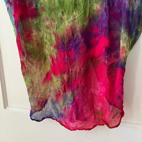 Tie dye gauzy coverup boho fairycore hippie - Picture 7 of 9